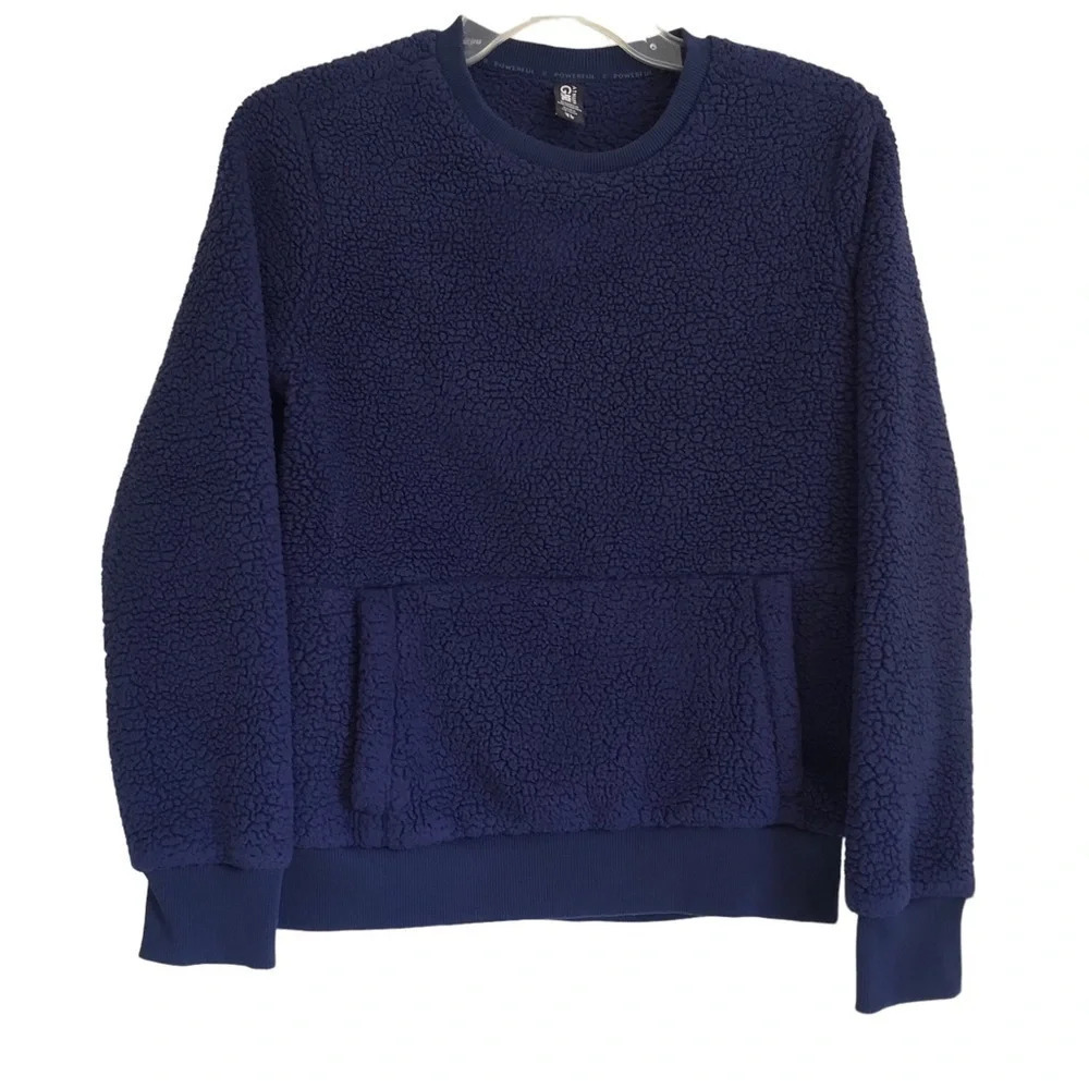Athleta‎ Girl So Snug Sherpa Pullover XL Blue